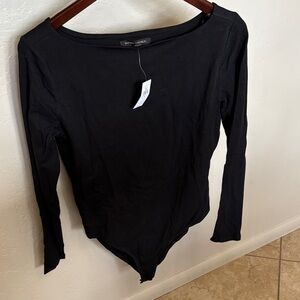 Banana Republic Black Long Sleeve Bodysuit